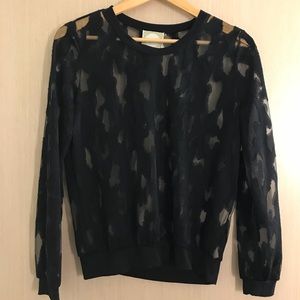 Black animal print shirt - Medium
